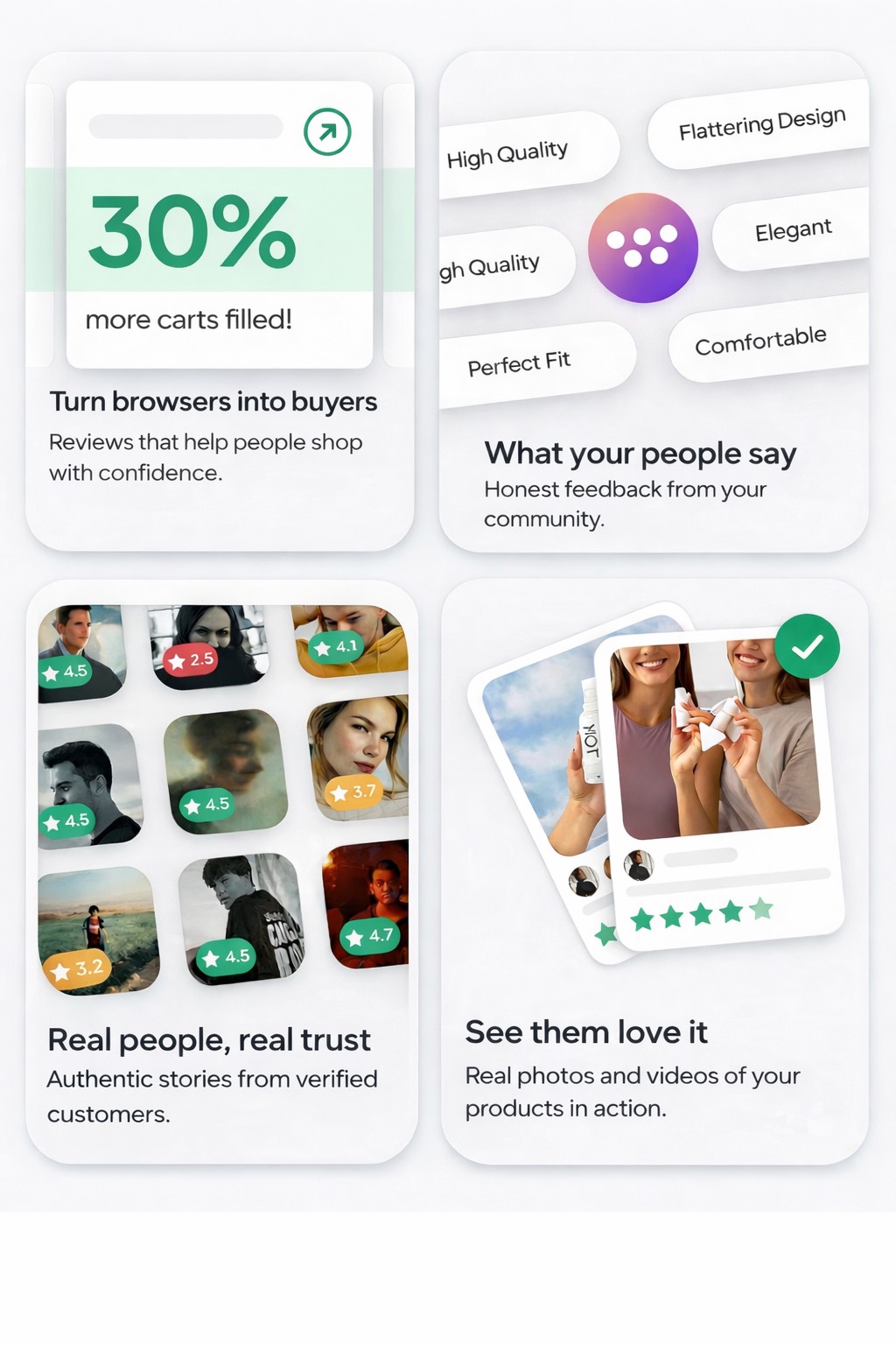 Shopify reviews and trust widgets for more sales